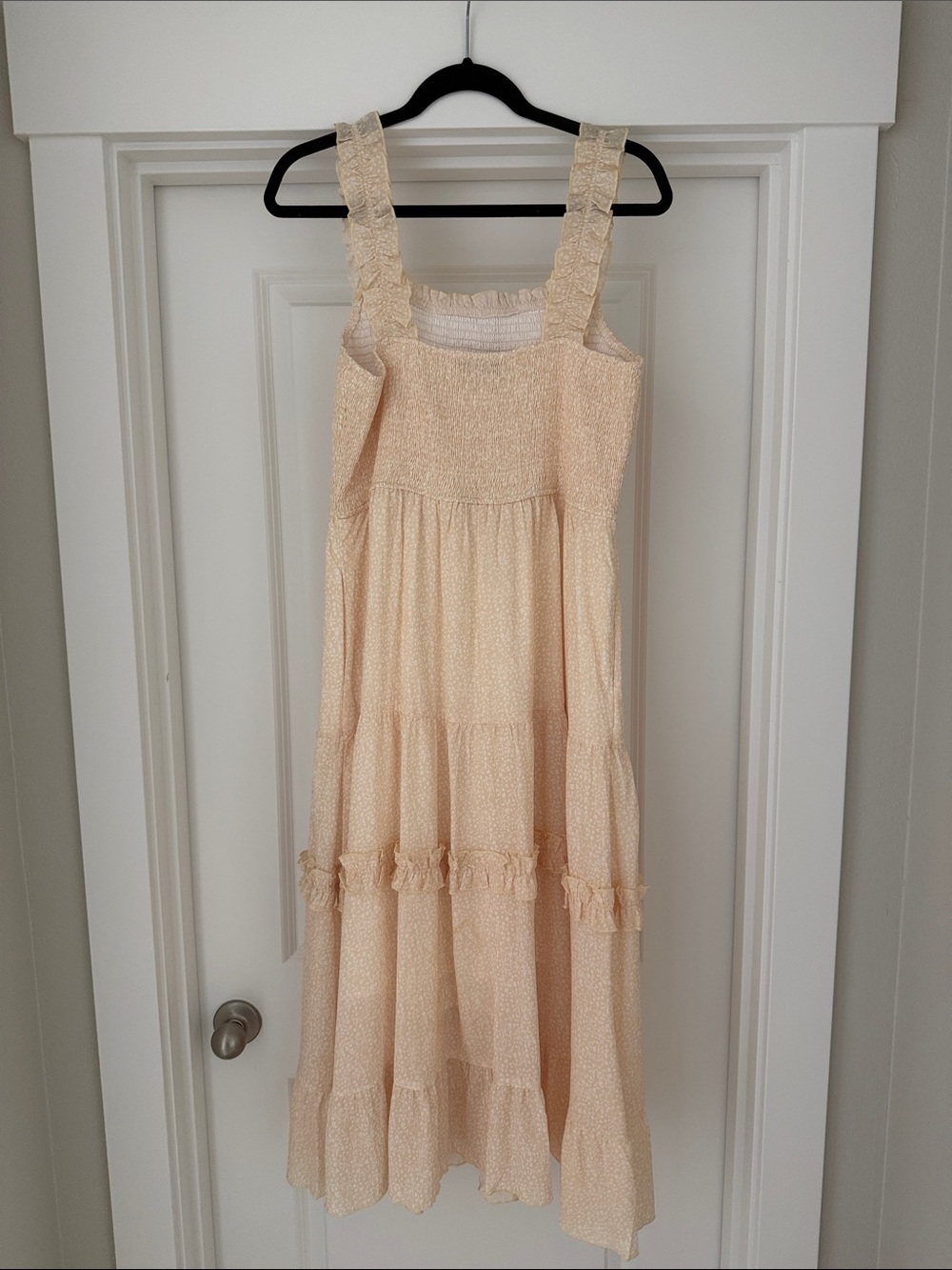 Light Yellow Ruffle Strap Maxi Dress - Picture 2 of 2